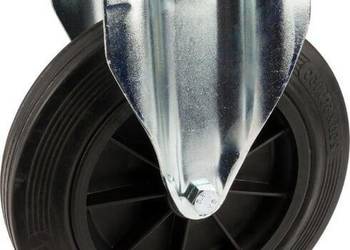 Koła skrętne z czarnymi oponami gumowymi 4688PVR250P63