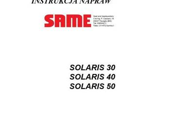 Instrukcja napraw serwisowa Same Solaris 30, 40, 50 jezyk polski PL