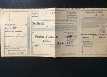 ( 242. ) Niemiecki Blankiet Pocztowy Stettin