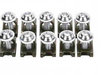 ŚRUBA 10 SZT. M-6 DO OWIEWKI MOTOCYKLA KOLOR SREBRNY