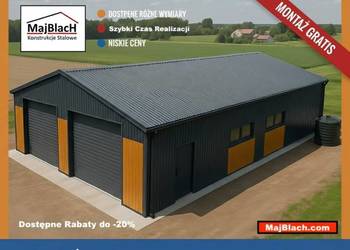 Garaż Blaszany Złoty Dąb + Grafit | MAGAZYN GOSPODARCZY  – Maj-Blach