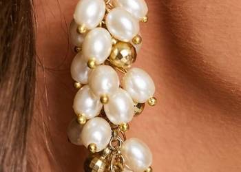 ASOS/Perłowe kolczyki Bogato zdobione z Londynu / NOWE