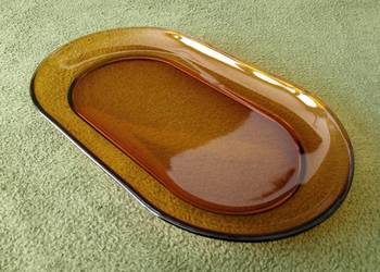 Półmisek Duralex LYS Amber rzadki, 35,7 cm, vintage, lata 60/70.