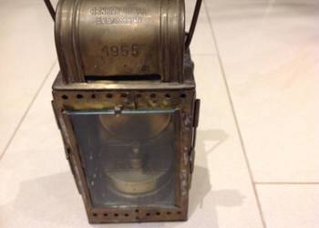 Stara Lampa Mosiężna Karbidowa Sygnowana
