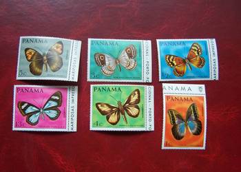 Panama 1968 MNH Mi. 1056/61 Fauna Owady Motyle  a