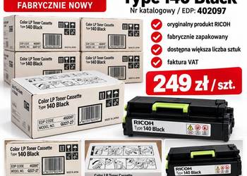 Oryginalny toner RICOH Type 140 Black 402097 Q227-27 nowy