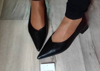 (40) ASOS Design) Ekskluzywne, czarne baleriny wieczorowe z Londynu, NOWE