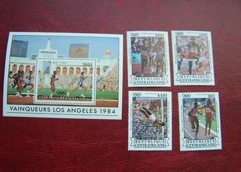 Centralna Afryka 1984 MNH Mi. 1086/89 Sport Olimpiada Los An