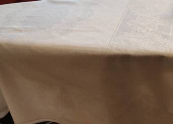 Obrus lniany biały bawełna