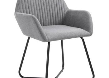 Krzesła stołowe 4 szt. jasnoszare obite tkaniną WM-277094