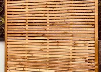 Płot Drewniany Żaluzjowy Listwowy Premium Pergola Drewniana