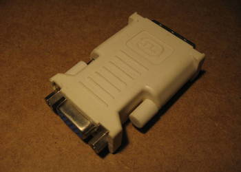 Adapter, przejściówka DVI - D-Sub (VGA).
