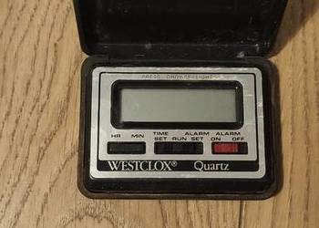 Zabytkowy budzik podróżny Westclox Quartz na baterie