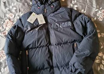 Kurtka zimowa pikowana Tommy Hilfiger - granatowa regular fit S