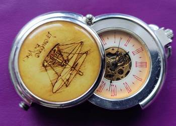 Nowy mechaniczny zegarek kieszonkowy - LEONARDO DA VINCI (8)