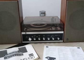 Dual Hs130 gramofon z przedwzmacniaczem i oryginalnymi  kolumnami oraz inst