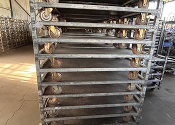 Wózek duński CC kwiatowy, regał magazynowy 3 poziomy załadowcze