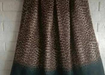 Spódnica rozkloszowana panterka pantera cętki oversize na gumce jesień