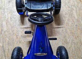 Gokart na pedały Top Racer 64 pompowane koła Niebieski