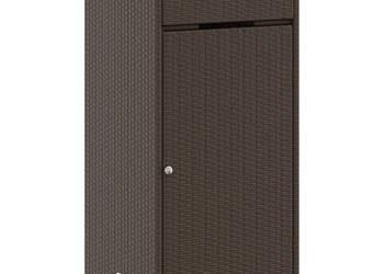 Szafka ogrodowa brązowa 55x55x111 cm polirattan WM-365560