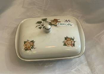 Maselniczka Ćmielów – porcelana, żółte róże, vintage