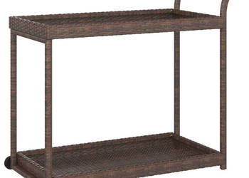 Wózek barowy brązowy 100x45x83 cm polirattan WM-316665