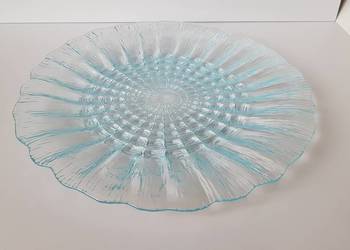 Patera / duży talerz Cora (ok. 31 cm), Ząbkowice, kolorowe szkło PRL