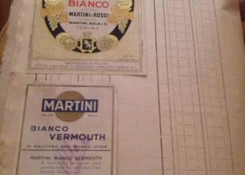 Etykieta z wina Martini lata 70-te Etykieta z wina Martini lata 70-te