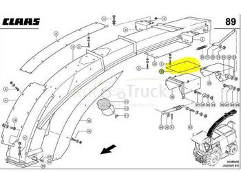 BLACHA TUNELU WYRZUTU CLAAS JAGUAR 800 - 930 3X283X479  0684
