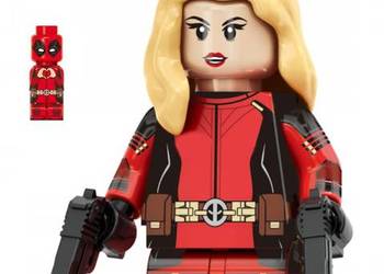 Klocki figurka ludzik LADY-DEADPOOL + mini Deadpool 2-główki