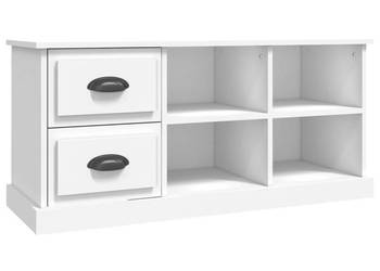 Szafka pod TV biała 102x355x475 cm materiał drewnopochodny WM-816176