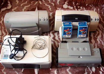 4 Drukarki! HP DeskJet F380, 930C, 940C, Canon iP1000