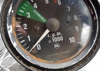 Czechosłowacki.Zegar, obrotomierz CZ 350,JAVA,Jawa TS 350