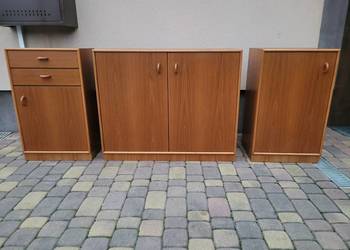 Tekowe Duńskie Szafki Meble Drewniane Komplet