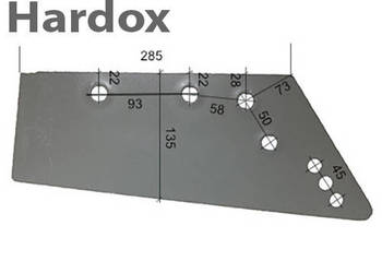 Lemiesz 300hektarów HARDOX 1115398/P do pługa DOWDESWELL