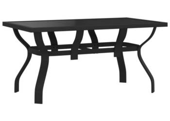 vidaXL Stół ogrodowy, czarny, 140x70x70 cm(SKU:318768）