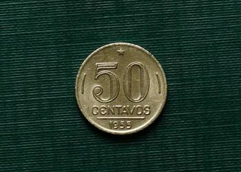 BRAZYLIA - 50 centavo, 1955r Eurico Dutra