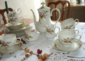 Antyczny komplet kawowy MITTERTEICH BAVARIA z PORCELANY