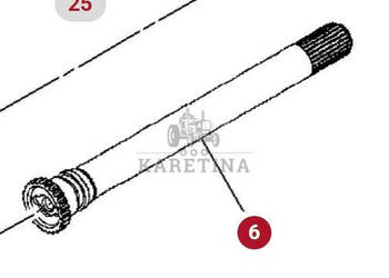 Massey Ferguson 8480 Wał CZĘŚCI 926102080130