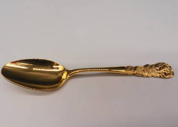 Pozłacana Łyżeczka Vintage – RÓŻA HILDESHEIM – 24 CT