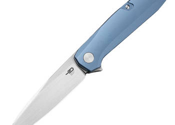 Nóż składany Bestech 9 Blue Titanium, Satin by hand M390 by BrrKnives (BT2…