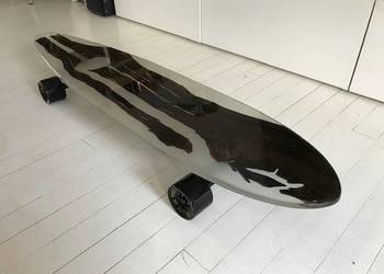 Longboard czarny dąb, żywica bezbarwna, deskorolka