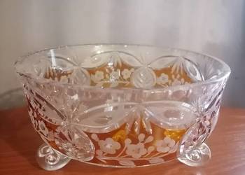 Misa Patera Kryształowa Dwukolorowa PRL