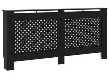 vidaXL Osłona na kaloryfer, czarna, 172x19x81,5 cm, MDF（