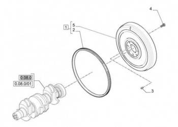 New Holland T6010 Koło zamachowe 2830618