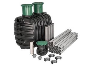 oczyszczalnia ścieków do 4 osób 2100 litrów zestaw drenaż Graf