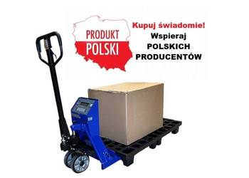 Wózek widłowy ręczny paletowy z wagą KPZ 71-9X. POLSKI.