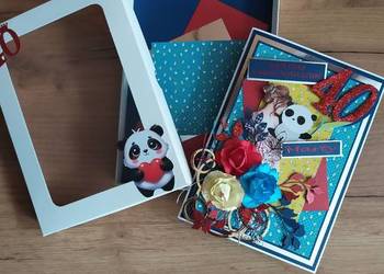 Życzenia, podziękowania w ozdobnym pudełku