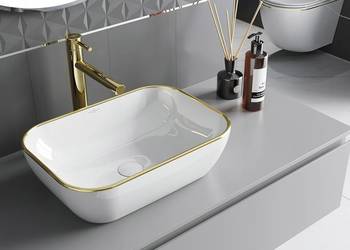 UMYWALKA nablatowa 45x32 cm ZŁOTY RANT Gold Edge