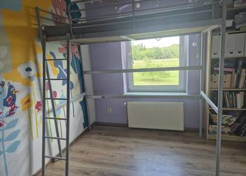 SVÄRTA rama łóżka do antresoli srebrna IKEA 90x200 cm